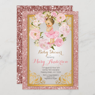 Convite Chá de fraldas da Princesa Mexicana Convida Garot