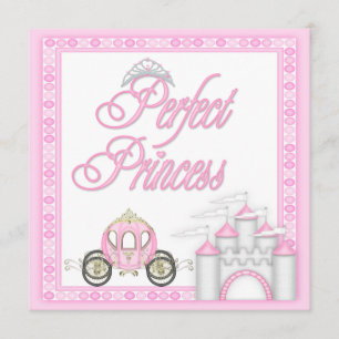 Convite Chá de fraldas da Princesa Perfeita Treinador e C
