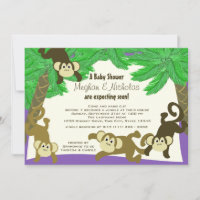 Chá de fraldas da selva de macacos