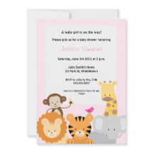 Chá de fraldas da Selva Safari - Garota