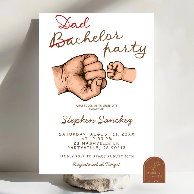 Convite Chá de fraldas Dadchelor (Criador carregado)