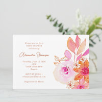 Chá de fraldas das Flores Laranja Rosa-Cor-de-Aqua