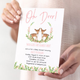 Convite Chá de fraldas das Garotas Gêmeas