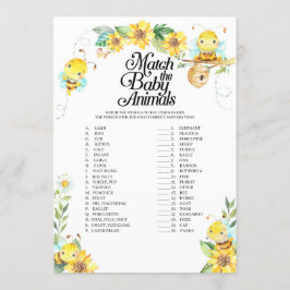 Convite Chá de fraldas De Abelhas Corresponde Ao Jogo De A