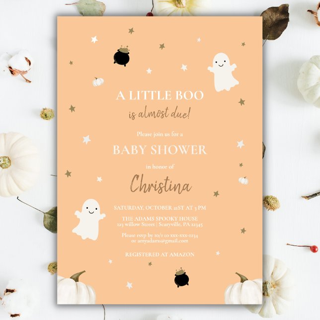 Convite Chá de fraldas de abóbora de abóbora laranja (Criador carregado)