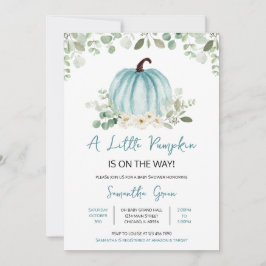 Convite Chá de fraldas de Abóbora Verde