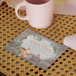 Convite Chá de fraldas de Algodão Berries, Amigos da Flore