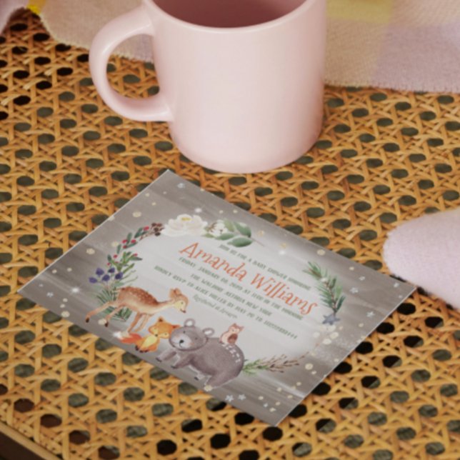 Convite Chá de fraldas de Algodão Berries, Amigos da Flore (Criador carregado)