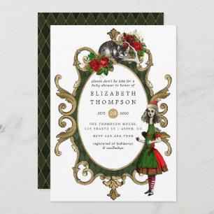 Convite Chá de fraldas De Alice No País Das Maravilhas