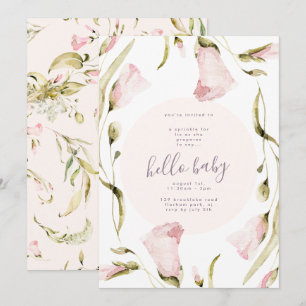 Convite Chá de fraldas de Alô Bold Boho Wildflower