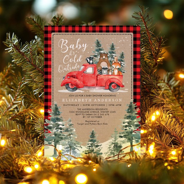 Convite Chá de fraldas de Animais da Floresta de Wylljack  (Criador carregado)