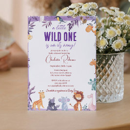 Convite Chá de fraldas de animais da selva