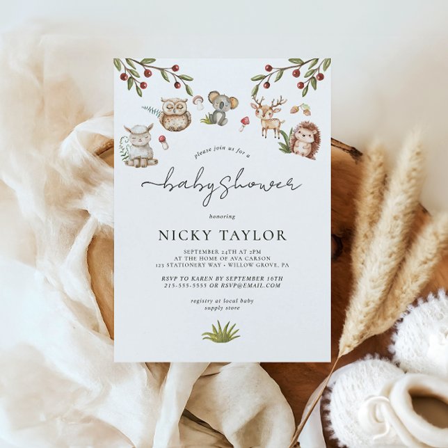 Convite Chá de fraldas de animais de capoeira (Criador carregado)