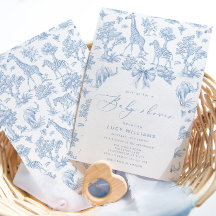 Chá de fraldas de animais Toile de Jouy Safari