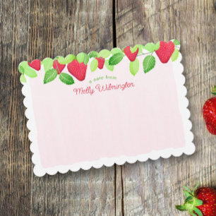 Convite Chá de fraldas de Aniversário de Morango Vermelho