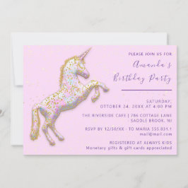 Convite Chá de fraldas de Aniversário do Cavalo Dourado Co