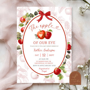 Convite Chá de fraldas de Apple de Toile de outono