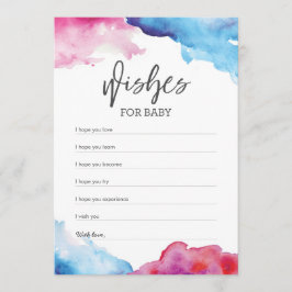 Convite Chá de fraldas de apresentação azul e rosa Deseja 