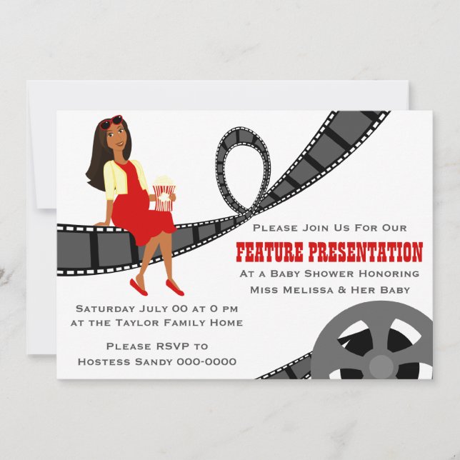 Convite Chá de fraldas de Apresentação de Recursos (Frente)