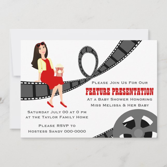 Convite Chá de fraldas de Apresentação de Recursos (Frente)