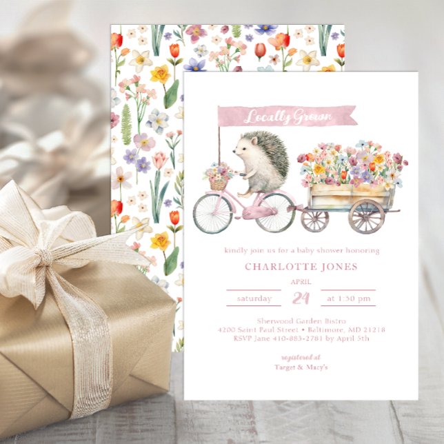 Convite Chá de fraldas de Aquarela (Whimsical Baby Shower Invite)