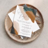 Chá de fraldas de aquarela abstrato verde