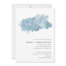 Chá de fraldas de Aquarela Azul Sky