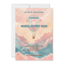 Chá de fraldas de Aquarela do Balão de Ar Quente