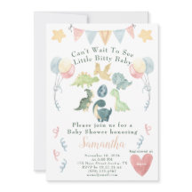 Chá de fraldas de Aquarela do Dinossauro Cento