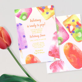 Convite Chá de fraldas De Aquarela Pronta Para Pop