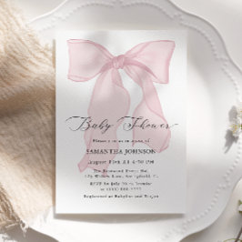 Convite Chá de fraldas de Arco rosa