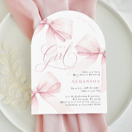 Convite Chá de fraldas de Arco Rosa Arch