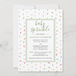 Convite Chá de fraldas de aspersão colorida para bebês