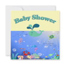 Chá de fraldas De Aventura Subaquático Ou Garota