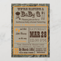 Chá de fraldas de BabyQ do assado de Camo