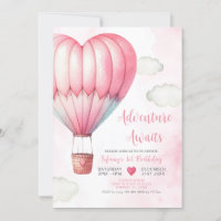 Chá de fraldas de Balão de Ar Quente Rosa Adventur