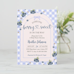 Convite Chá de fraldas de Bebê- Blueberry Berry
