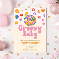 Chá de fraldas de Bebê Groovy Bola Disco 70