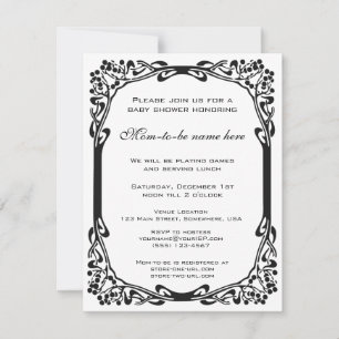 Convite Chá de fraldas de Blue Boy Vintage Art Deco Jazz