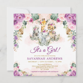 Convite Chá de fraldas de Boho Chic Safari