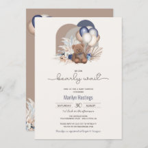 Chá de fraldas de Boho e Balões Brancos Azuis