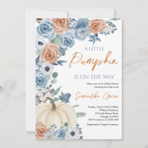 Convite Chá de fraldas de Boho Pumpkin Neutro por Sexo