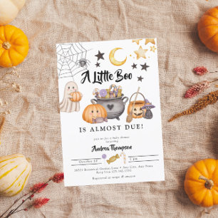 Convite Chá de fraldas de Boo Halloween