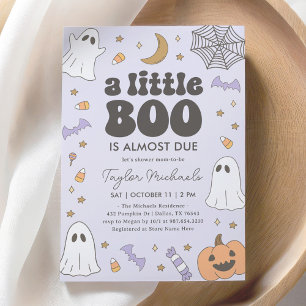 Convite Chá de fraldas de Boo Halloween