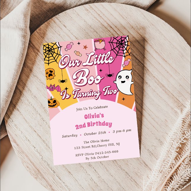 Convite Chá de fraldas De Boo Nosso Pequeno Boo Está Quase (Criador carregado)