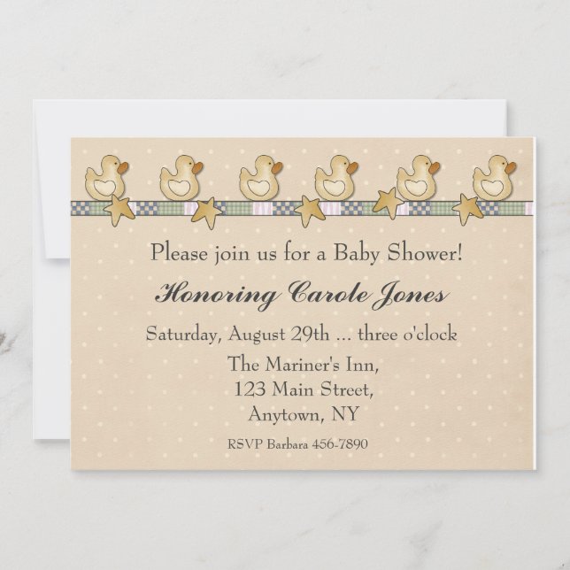 Convite Chá de fraldas de Borracha (Frente)