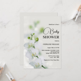 Convite Chá de fraldas de Brilhantes Orquídeas