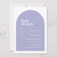 Chá de fraldas de Brunch Mínimo Roxo Leve