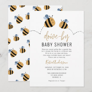 Convite Chá de fraldas de Bumble Bumble Bumble Drive-by