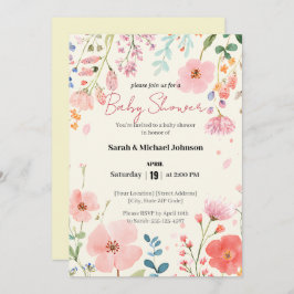 Convite Chá de fraldas de Caminho Bloqueado